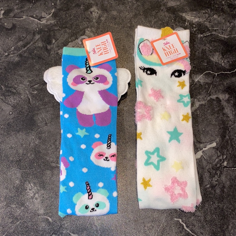 Justice 2 Pair Knee High Socks 🧦